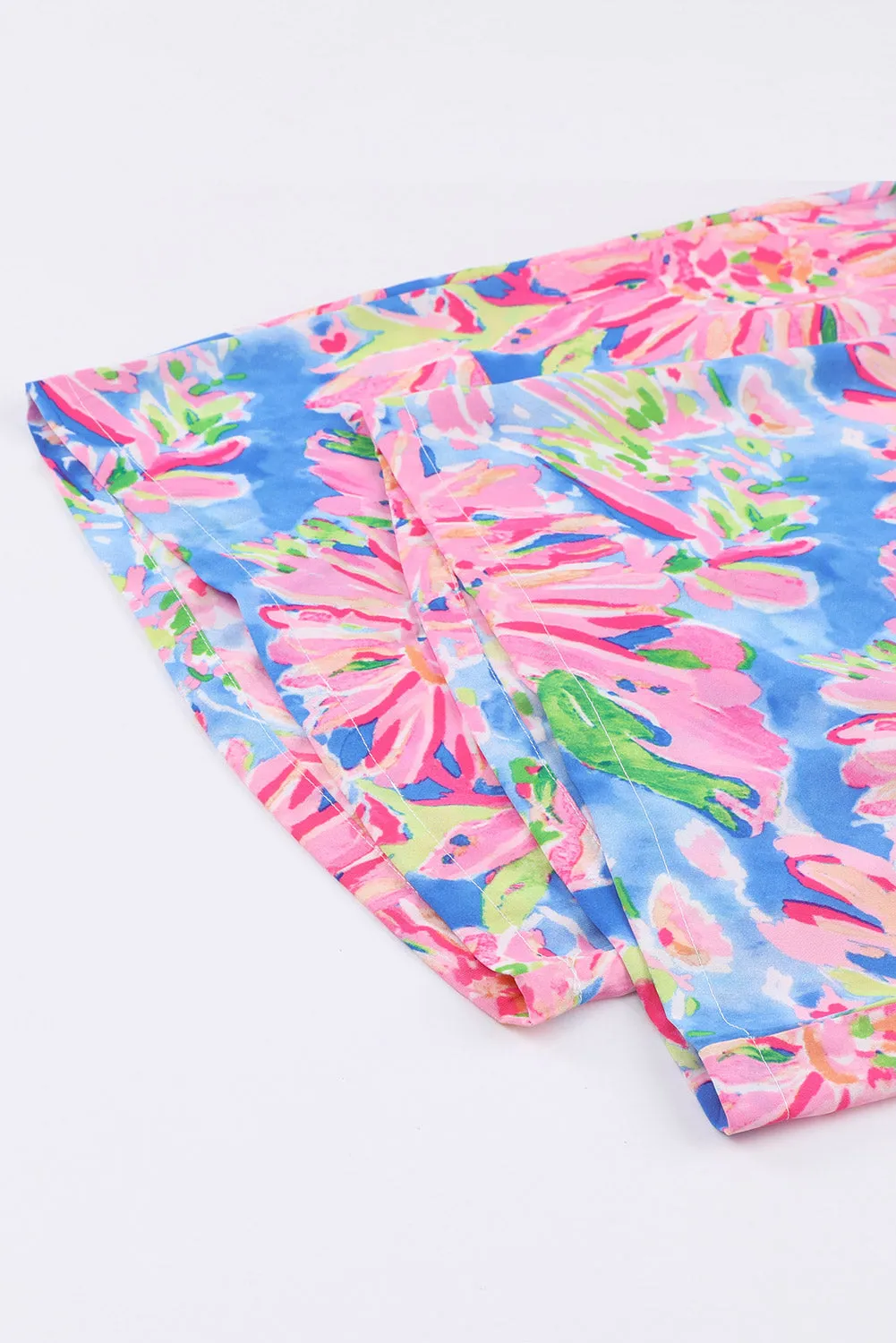 🌸 Floral Smocked Square Neck Jumpsuit with Pockets 🌸