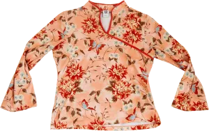 00's Cheongsam Floral Blouse  by Ellemenno