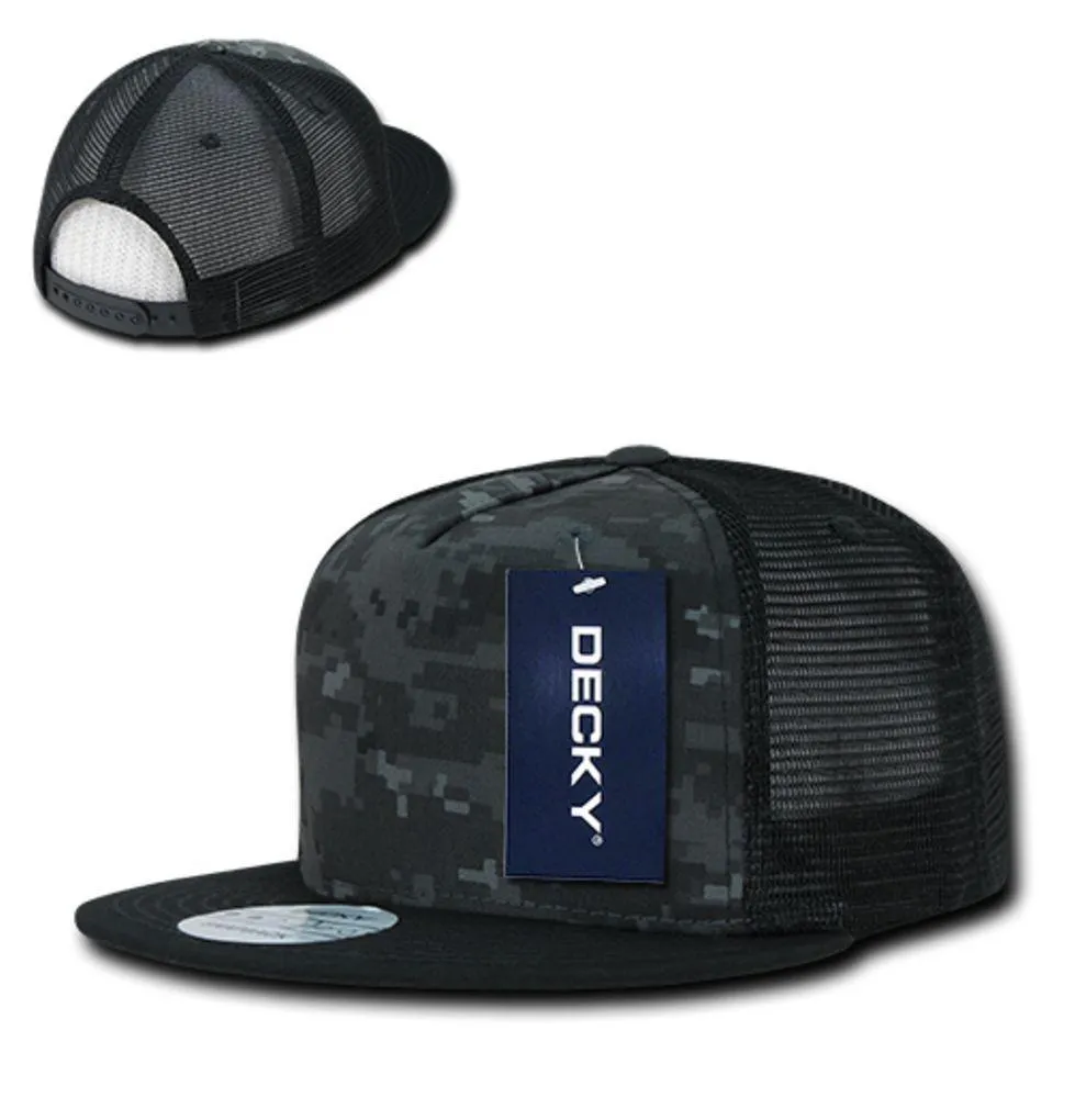 1 Dozen Decky 5 Panel Flat Bill Baseball Trucker Caps Cap Hats Wholesale Lots