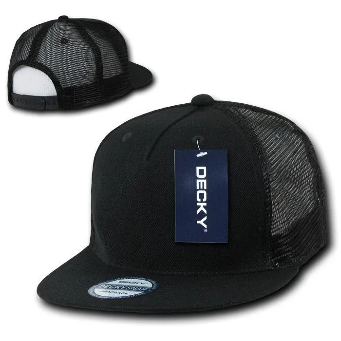1 Dozen Decky 5 Panel Flat Bill Baseball Trucker Caps Cap Hats Wholesale Lots