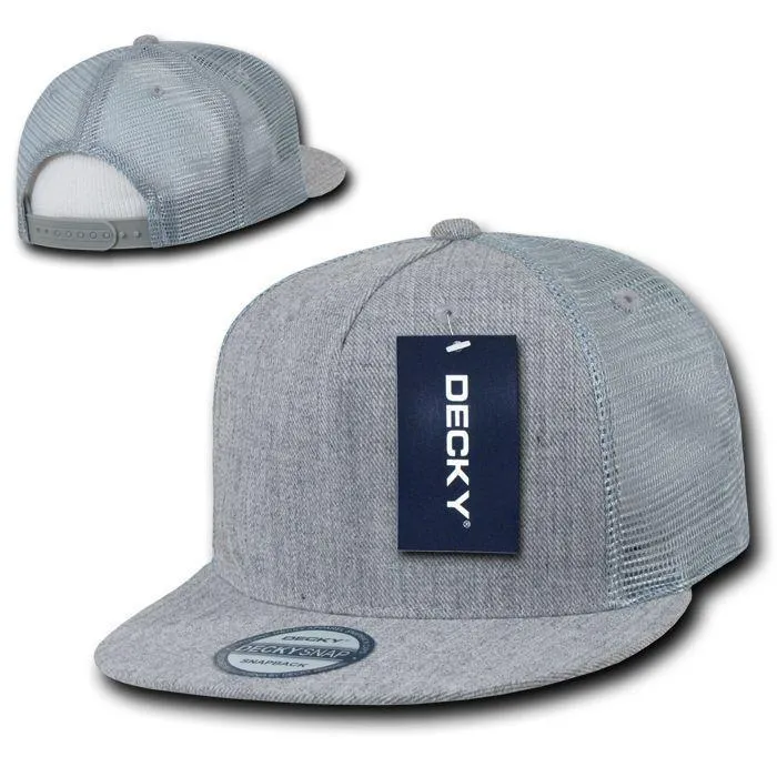 1 Dozen Decky 5 Panel Flat Bill Baseball Trucker Caps Cap Hats Wholesale Lots