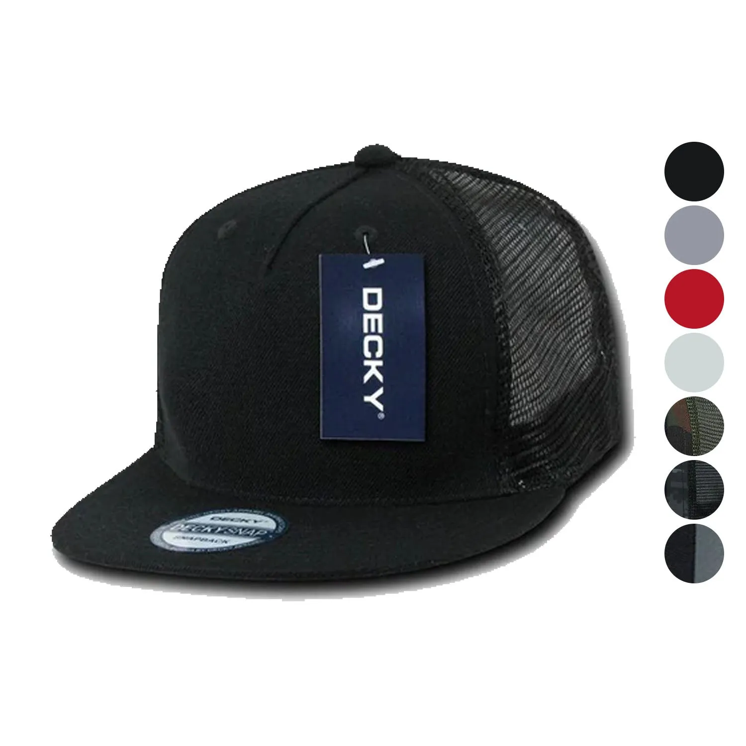 1 Dozen Decky 5 Panel Flat Bill Baseball Trucker Caps Cap Hats Wholesale Lots