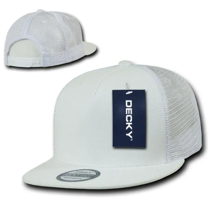 1 Dozen Decky 5 Panel Flat Bill Baseball Trucker Caps Cap Hats Wholesale Lots