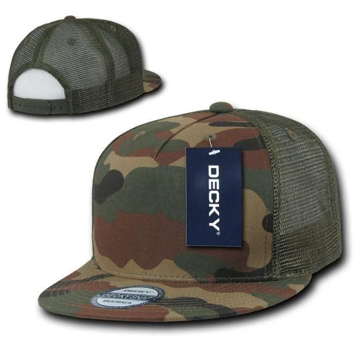 1 Dozen Decky 5 Panel Flat Bill Baseball Trucker Caps Cap Hats Wholesale Lots