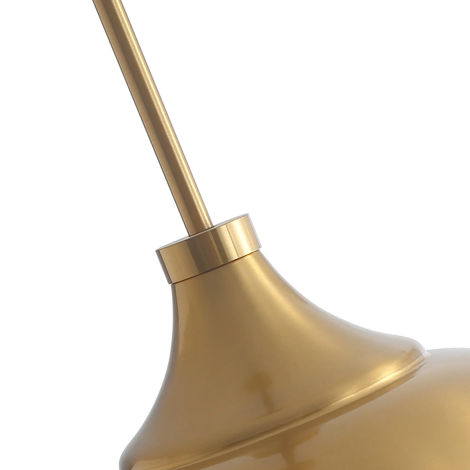 1-Light Gold Dome Shape Pendant Lighting