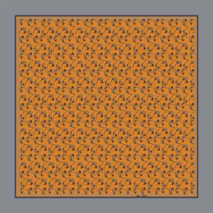 100% Silk Pocket Square in Gold Birds Pattern
