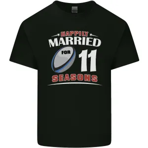 11 Year Wedding Anniversary 11th Rugby Mens Light Cotton T-Shirt