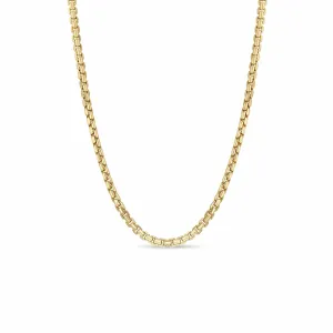 14k Gold Large Box Chain Necklace