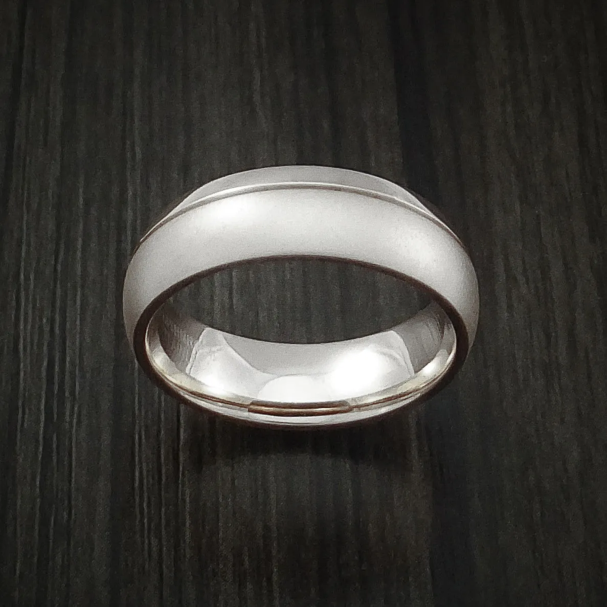 14K Rose Gold Classic Style Band with Two-Tone Finish Custom Made Men's Ring