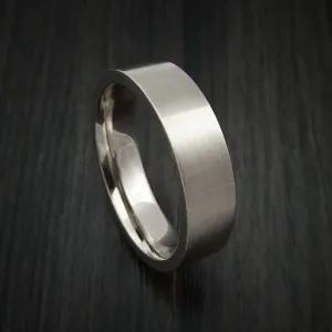 14K White Gold Classic Style Wedding Men's Band Custom Made