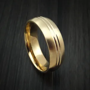 14K Yellow Gold Classic Style Wedding Men's Band Custom Made