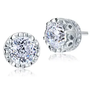1.5 Carat Vintage Style Stud 925 Sterling Silver Earrings Jewelry