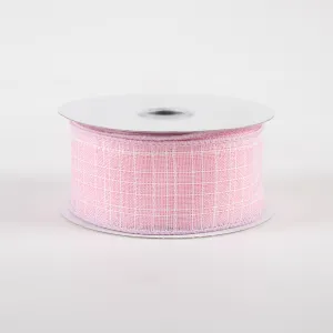 1.5" Check Royal Burlap Ribbon: Pink (10 Yards)