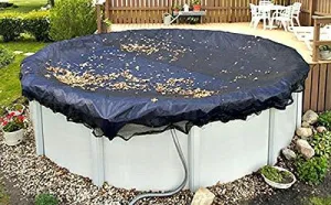 16 Ft Round Tight Mesh Cover Above Ground Pool Winter Screen Debris Trap Ultra Armor Maxx 3 Foot Overlap 8 Year Warranty