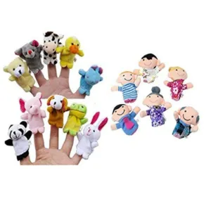 16 Pcs Family Finger Puppets (Random Pattern)