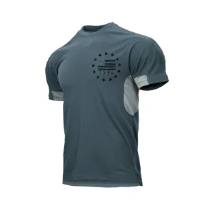 1776 USA FLAG CROSS MULTIFUNCTIONAL TACTICAL RAGLAN GRAPHIC TEE