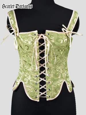 1850s Victorian Jacquard Classical Herringbone Corset