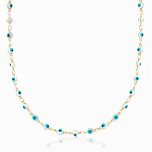 18k Gold Plated Mini Evil Eye Necklace
