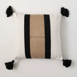 19.25"H Sullivans Stripe Square Tasseled Pillow, Multicolor