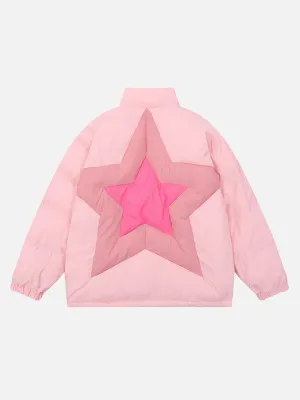1984 American High Street Stars Thickened With Cotton Stand-up Collar Cotton Jacket - 1560