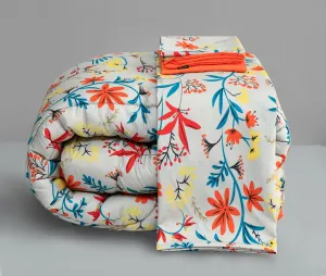 1PC Double Winter Comforter-14935Orange Lilly