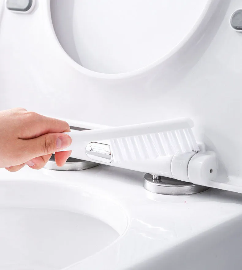 2 in 1 Flex Silicone Toilet Brush with Holder-Gray