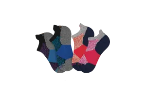 2 Pair: Ankle Performance Wool Socks - Flame