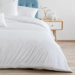 200 Thread Count Flap 100% Cotton Duvet Cover - White