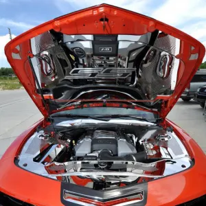 2010-2020 Camaro SS - 'SS' Hood Emblem ONLY - Brushed Stainless Steel