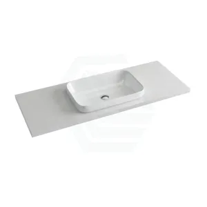 20/40/60mm Gloss White Canvas Stone Top Quartz with Inset Basin