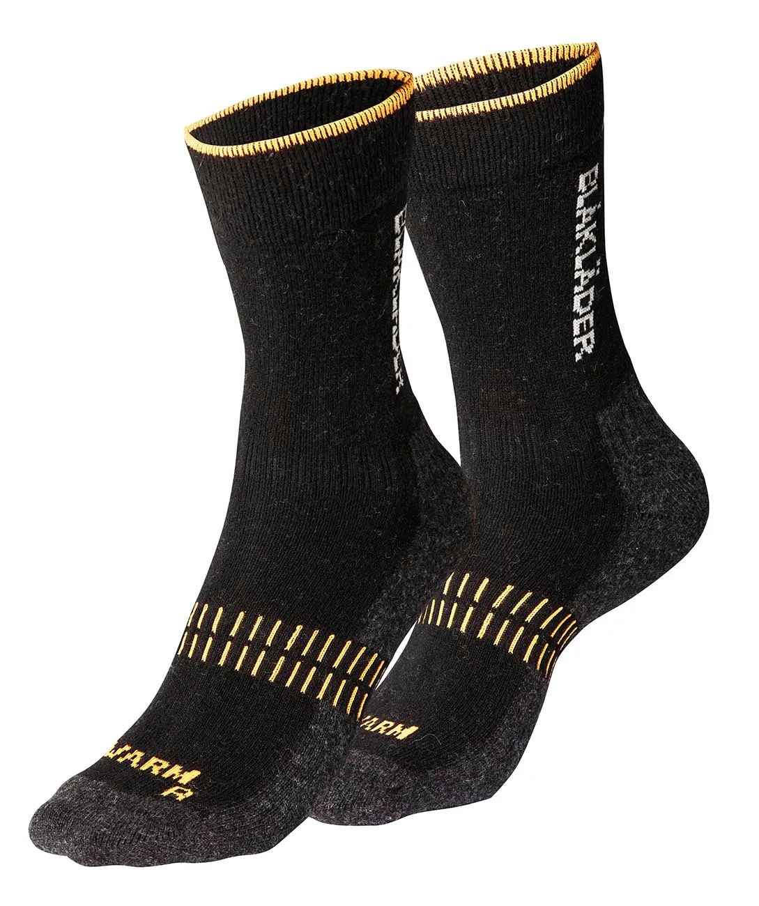 2192 Functional sock WARM Black / NEON Orange