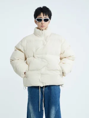 【23s September.】Irregular Zipper Design Padded Jacket -L