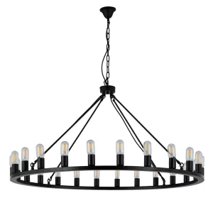 24-Lights Candle Wheel Design Chandelier