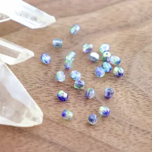 25 Faceted Czech Glass Beads - 4mm - Fire Polished - Choose Your Color!