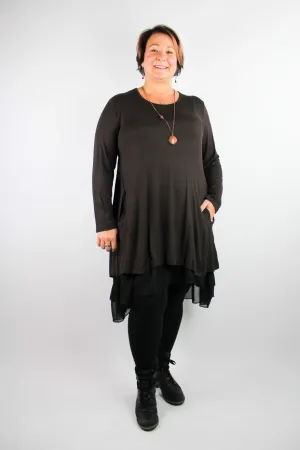 2AM Long Sleeves Tunic - Sweet Chocolate