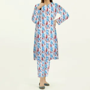 2PC- Unstitched Digital Printed Cambric Suit PW3466