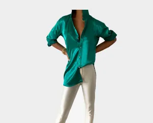 3 Aspen green long Sleeve Dress Shirt - The Park Avenue