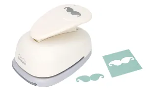 3 inch Mustache Lever Action Craft Punch, Boss's Day Punch, Father's Day Punch for Paper Crafting Scrapbooking