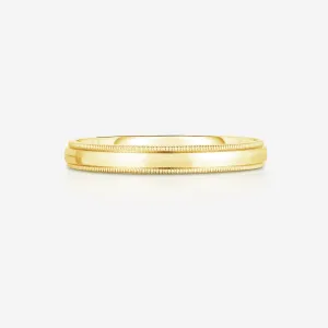 3 mm Milgrain Comfort Fit Wedding Band