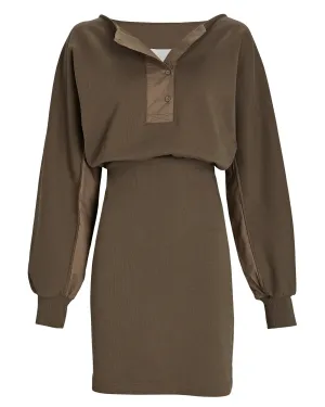 3.1 Phillip Lim French Terry Henley Mini Dress