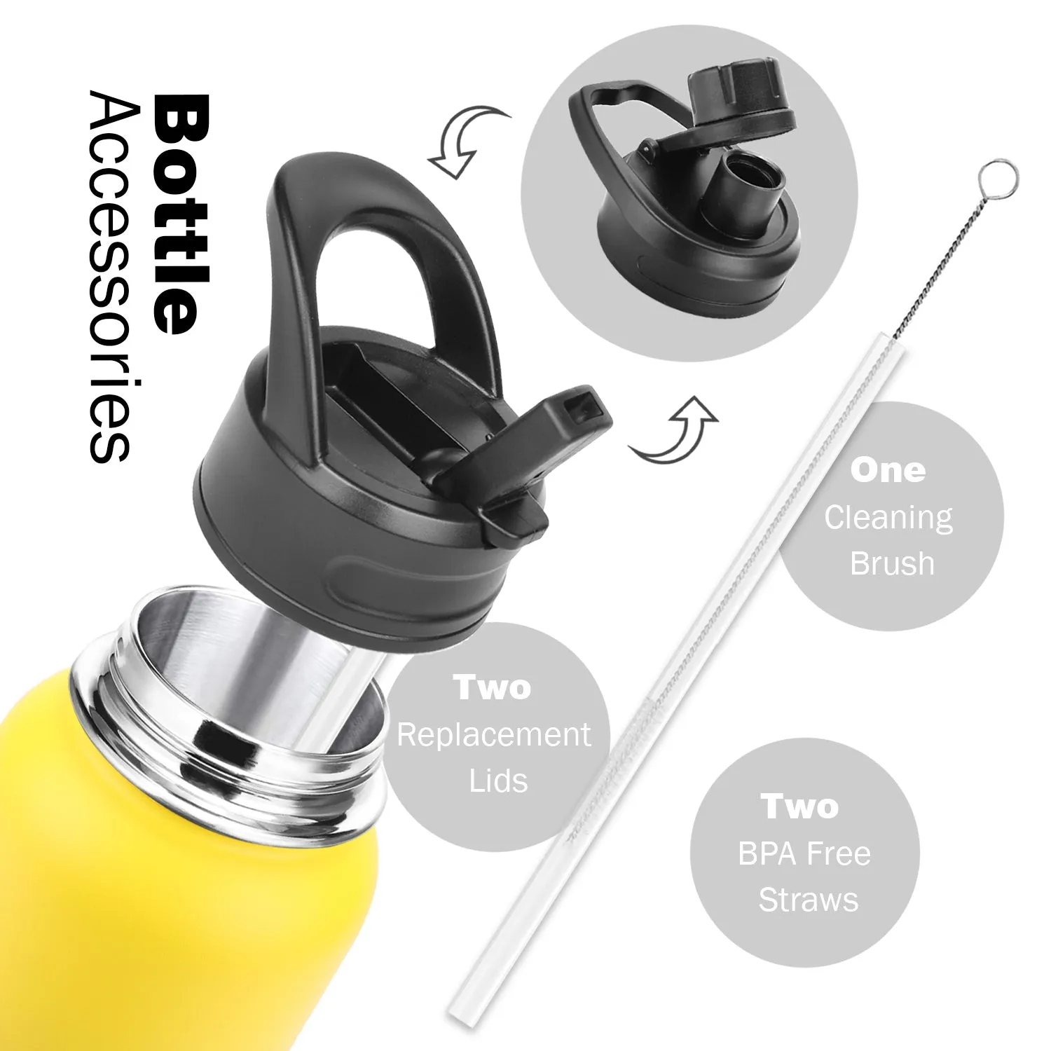 32oz Vacuum Insualed Water Bottle Stainless Steel Sports Canteen with Lids and Straws, Autumn Whispers