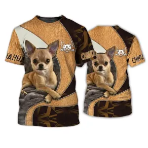 3D Dog T Shirts, Chihuahua Lovers All Over Print T-Shirt, Gift For Pet Loves