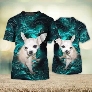3D Dog T Shirts, Dog Love Smoke All Over Print T-Shirt, Gift For Pet Loves