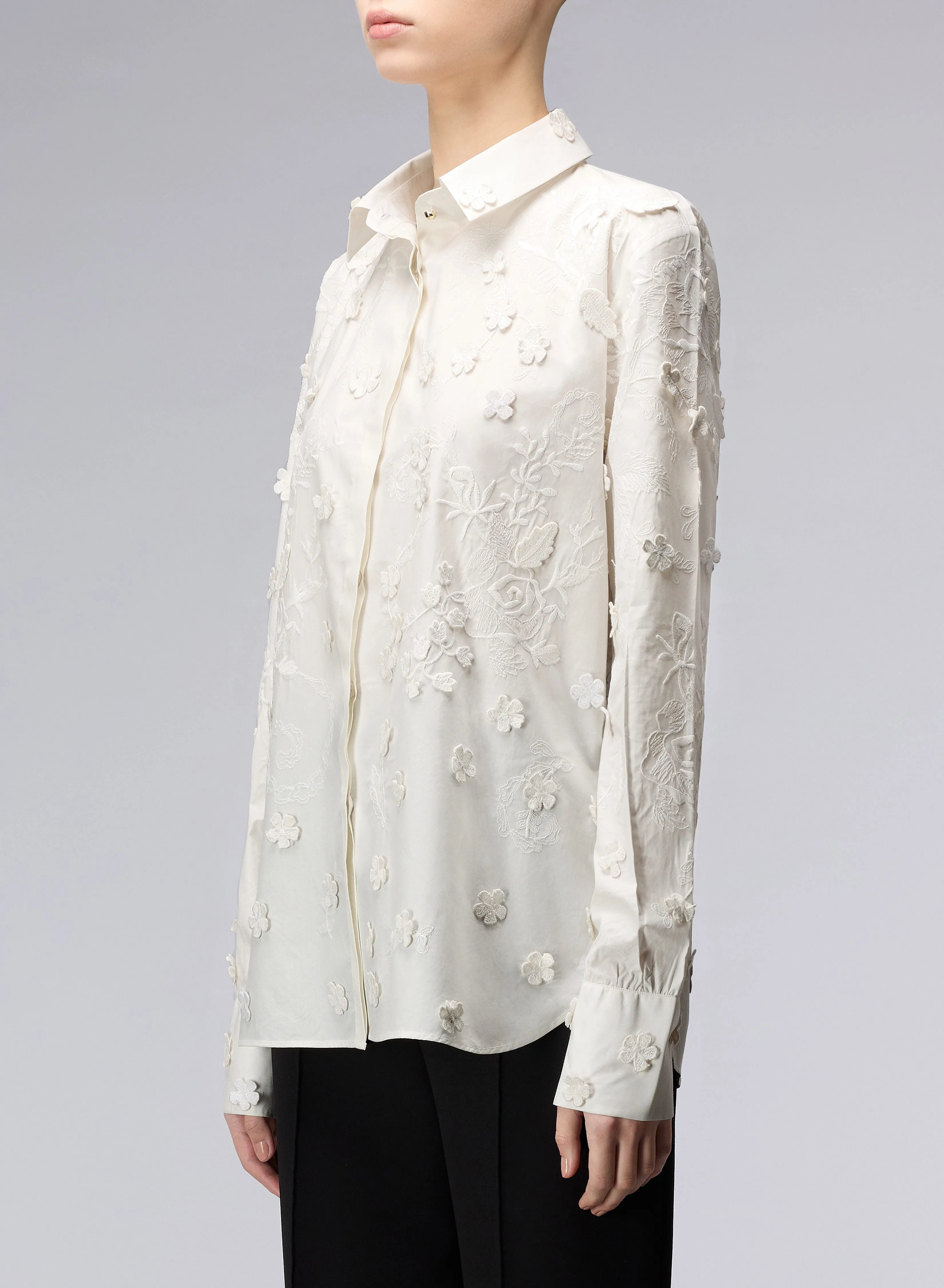 3D Embroidered Cotton Shirt
