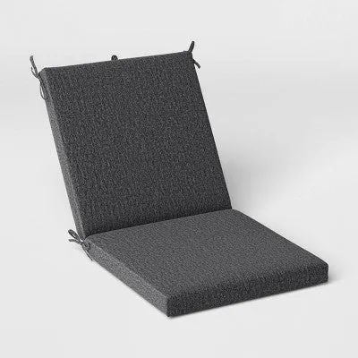 43"x21" Solid Woven Outdoor Chair Cushion Charcoal - Threshold