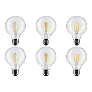4.5W G25 LED - Clear - Medium base - 90 CRI - 2700K - 120V - 6-Pack