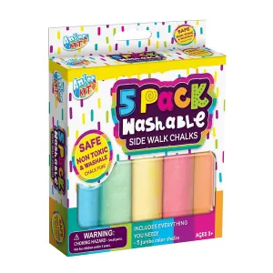 5 Pack Washable Sidewalk Chalk