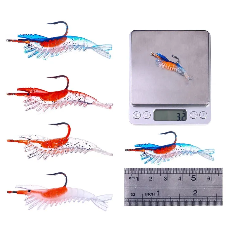 5 PCS / Bag HENGJIA SO077 6cm 3g Lead Wrapped Shrimp Soft Lure Sea Bass Fake Lure(1)