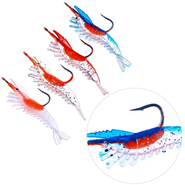 5 PCS / Bag HENGJIA SO077 6cm 3g Lead Wrapped Shrimp Soft Lure Sea Bass Fake Lure(1)
