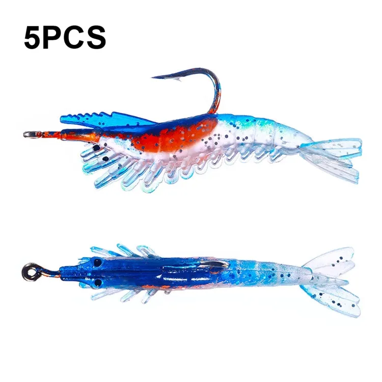 5 PCS / Bag HENGJIA SO077 6cm 3g Lead Wrapped Shrimp Soft Lure Sea Bass Fake Lure(1)